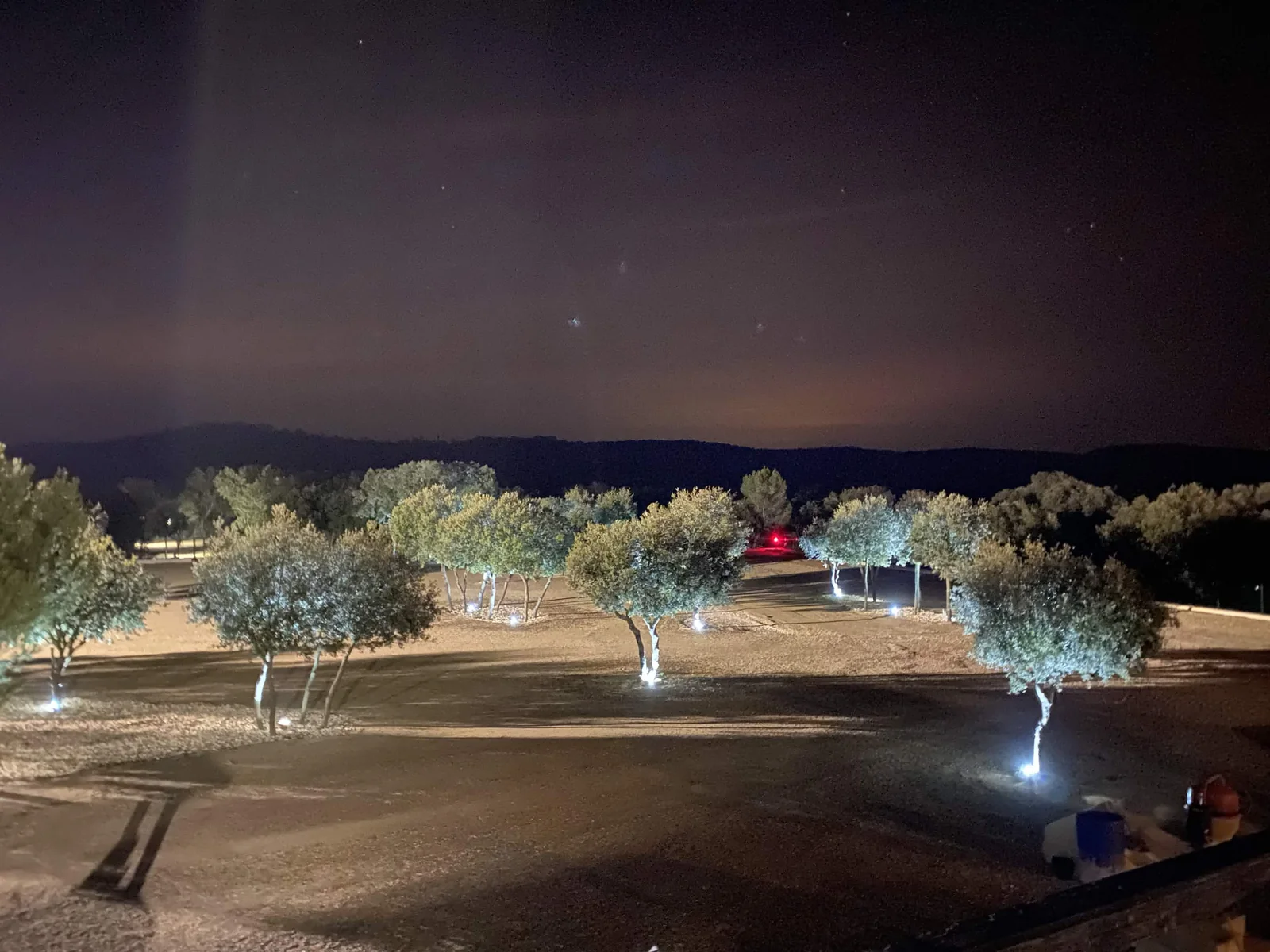Jardin du Diamant éclairé de nuit